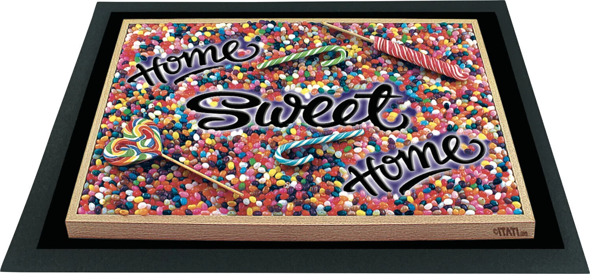 Relaxdays Zerbino Ingresso Casa, 75x45 Cm, Tappetino HOME SWEET HOME Fibra Di Cocco Indoor Outdoor Multicolore 84653913
