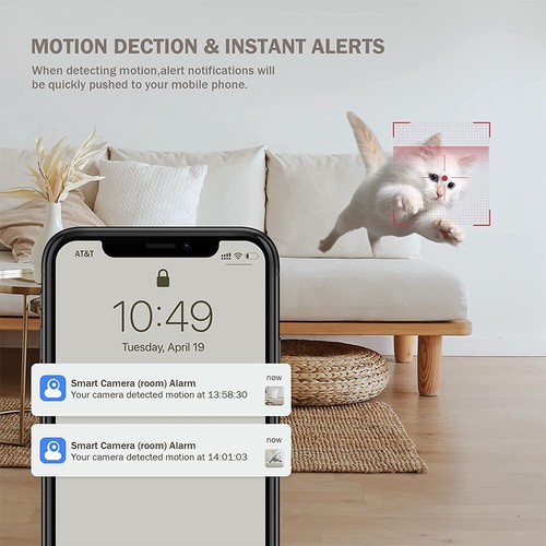 5G WiFi Wireless Indoor Home Smart Security Camera IR Night Vision Baby Monitor - Picture 9 of 15