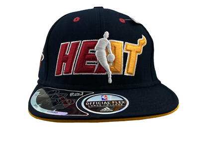 Miami Heat Retro Adidas 2 in1Visor Flex Fitted Small-Medium /Large -XLarge cap