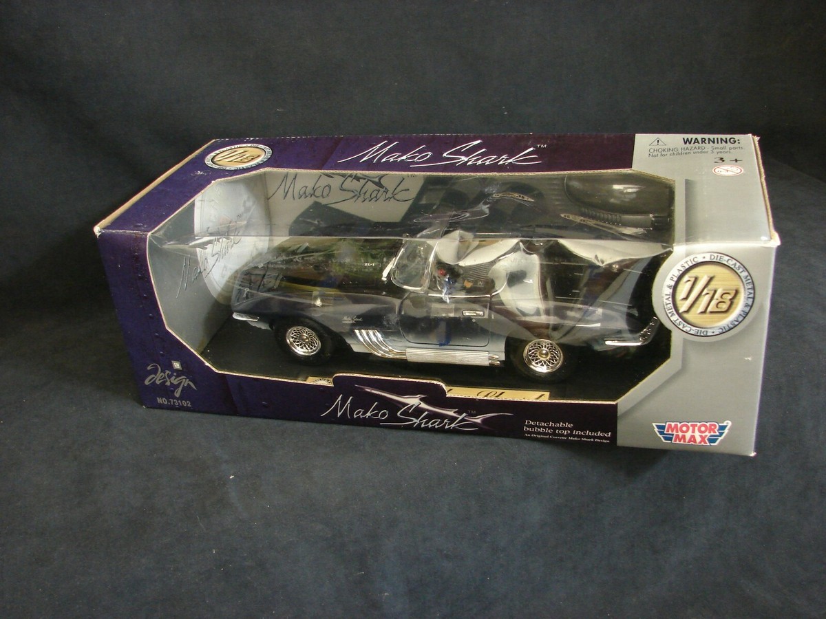 1/18 シボレー コルベット マコシャーク Motormax ダイキャストカー 1961 Chevrolet Corvette Mako Shark Dark Blue 1/18 Diecast