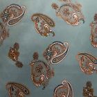 Velvet Paisley Fabric, 54" Wide, Upholstery Cushions Window Crafts, Sold by Yard
