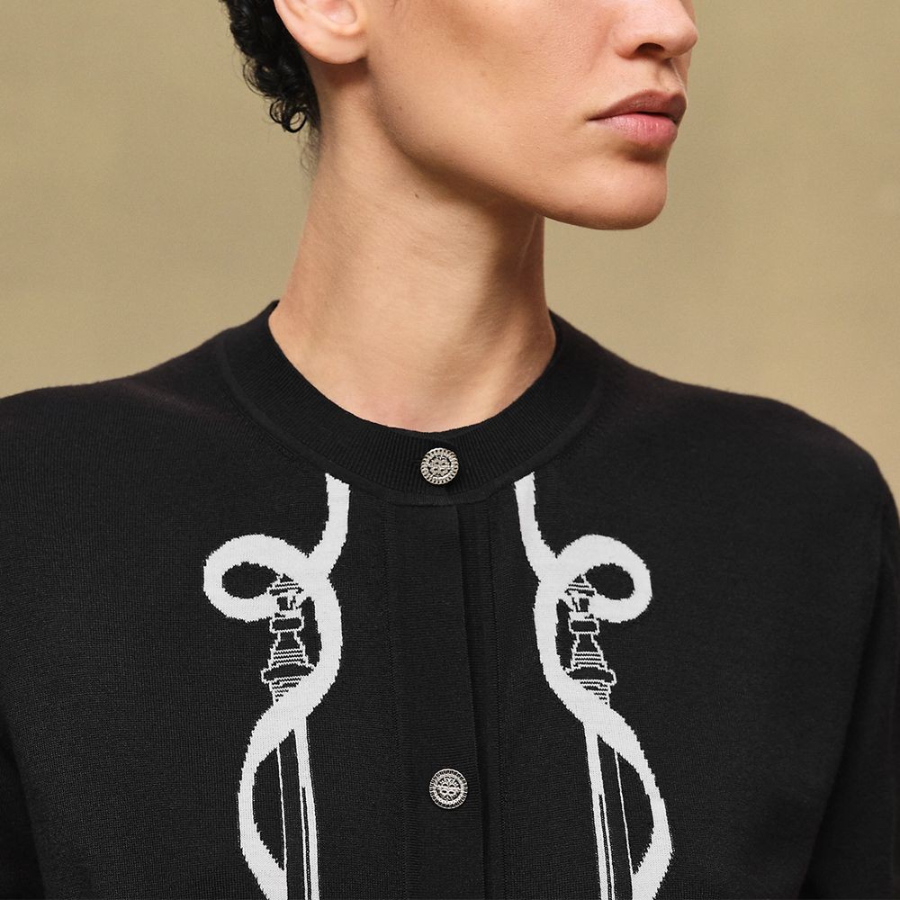 Hermes Women's Ferronnerie Long Sleeve Cardigan H6E2740DC0238 150912733 [U] image 8