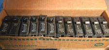 Lot of 11 Circuit Breakers -Eaton BR & Siemens QP- 15A, 20A, 30A 2-Pole & 1-Pole