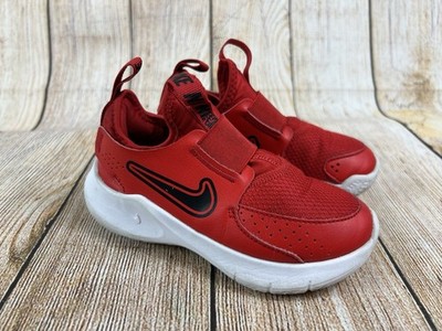 Nike Boys Flex Runner 3 FN1449-600 Red White Slip On Shoes Size 11C
