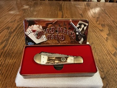 2011 Colt,Dead Mans Hand Large Stag Saddlehorn Knife,MIB,unused stored condition