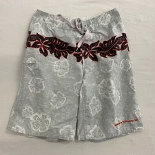 Body Glove Boys Size 25 Boardshorts Gray Hawaiian Style Patterned Swim Shorts