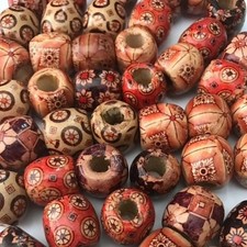 20 pcs Brown Wood Beads bead 17mm Bead Jewelry Making Wooden Tool red barrel