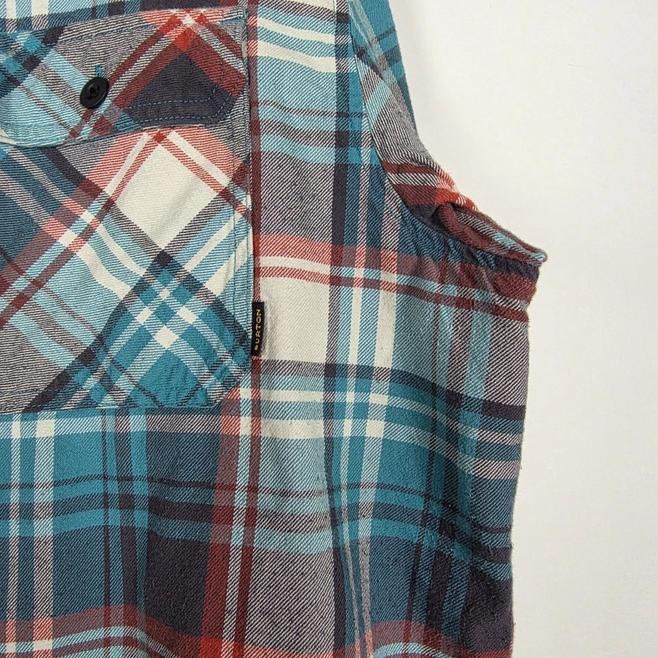 Camisa Burton a Cuadros 100% Algodón Colorida Para Hombres 2XL Manga Larga Botón Foto 3 de 4