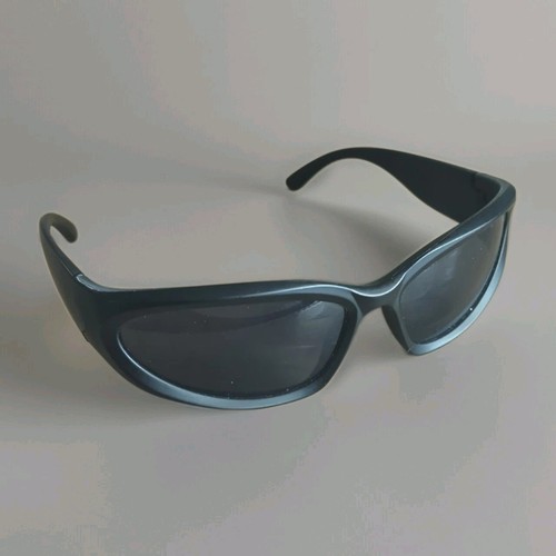 ¡NUEVO! Gafas de sol planas negras retro estilo punk rock talla grande/cara ancha - Imagen 2 de 4