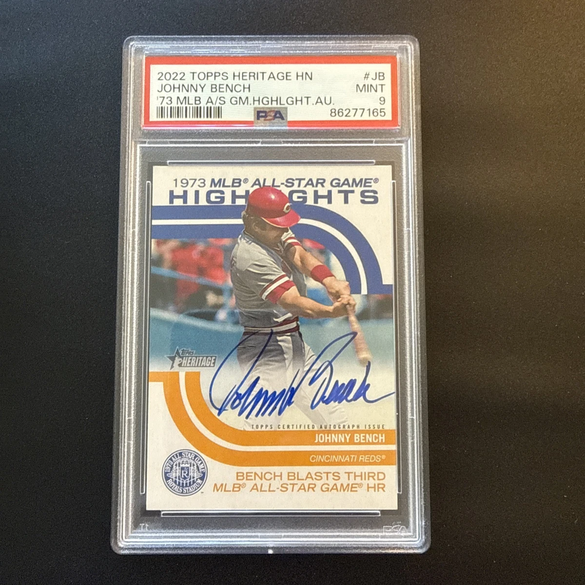 [12シリ]johnny bench auto mlb Topps Major Leagues (MLB) Johnny Bench Autographed Baseball Sports
