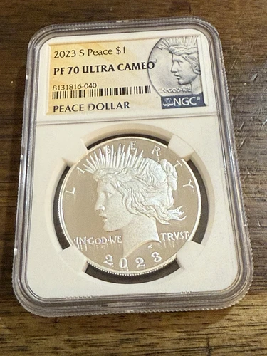 2023 S PEACE $1 NGC PF70 ULTRA CAMEO Proof Silver Dollar