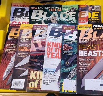 D7- Blade Magazine 2024, Lot of 10,  almost full year, missing April & October