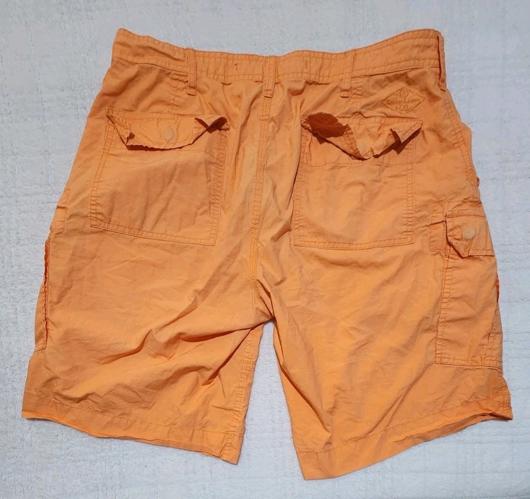Polo Ralph Lauren Cargo Shorts Men's 34 Vintage Orange Y2K Baggy Cotton Blend thumbnail 2