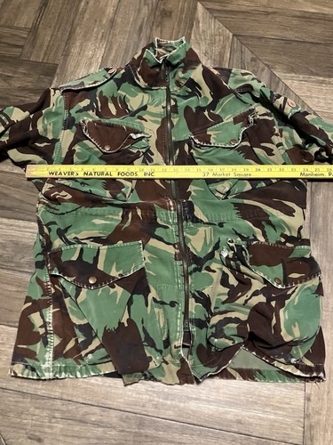 Vintage British Para Smock DPM Camo Parachutist 70s 80s Cotton Distressed Large - Picture 17 of 19