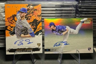 2 Card Bardy Singer Rookie Autograph/Numbered/50 LØŦ Inception+Stadium Club Reds
