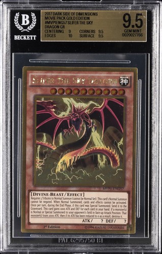 2017 YU-GI-OH! THE DARK SIDE OF DIMENSIONS SLIFER, THE SKY DRAGON BGS 9.5