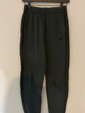 Kids Adidas Joggers All Black Large 14/16 Sweatpants with Pockets Drawstring