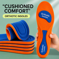 Orthotic Insoles Arch Support Plantar Fasciitis Flat Feet Back & Heel Pain 3-12