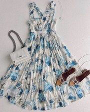 Spell and the gypsy Floral Rose Garden strappy Soirée Midi dress Medium