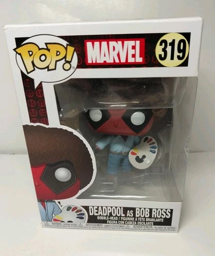Funko POP Marvel Deadpool as Bob Ross 319 Vinyl Bobble Head Figure