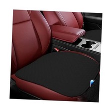 Car Seat Bottom Cover Pad, 2PCS Linen Vehicle Front Seat Protector with Black