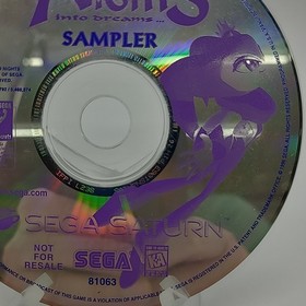 Nights Into Dreams... Sega Saturn, 1996 Sampler Disc Only Not For Resale Tested 