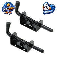 2 Packs 5 Inch Spring Loaded Barrel Bolt Latch Pin Heavy Duty Steel Lock