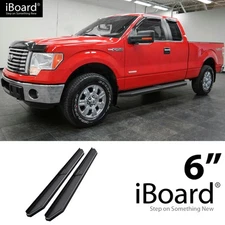 APS Running Board Black 6" Fit Ford F150 Super Cab 04-14