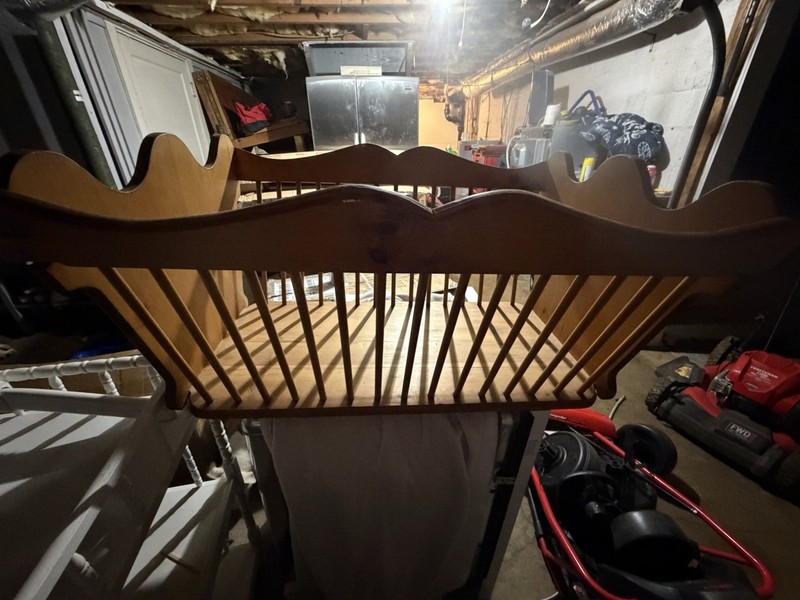 Antique Wooden Baby Cradle