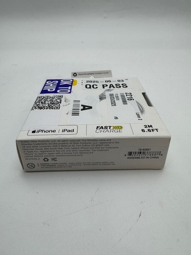 OTTERBOX PREMIUM PRO 2M FAST CHARGE 8-PIN TO USB-C CABLE GHOSTLY PASTE - WHITE - 第 5/5 張圖片