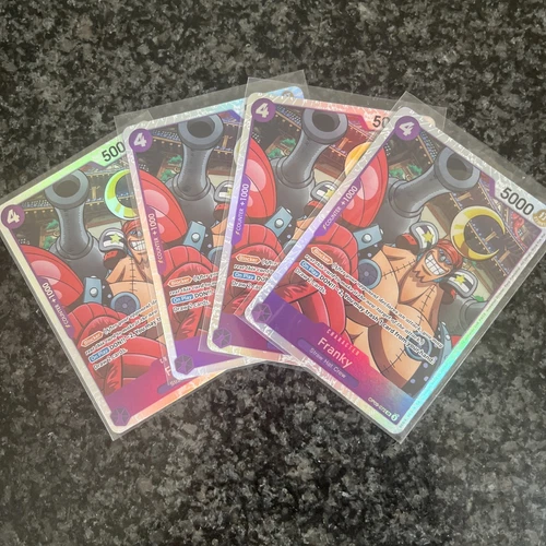 Franky OP09-072 X4 PLAYSET Super Rare English One Piece TCG Card : OP09