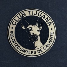 Club Tijuana Soccer leatherette engraving iron on patch Gold And Black 2” In