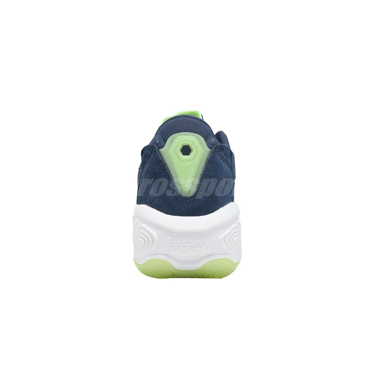 New Balance Fresh Foam BB V2 Azul Marino Blanqueado Lima Brillo Hombres Baloncesto BBFRSHC2-D