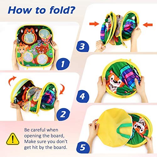 Animal Bean Bag Toss Game Toy Outdoor Toss Game, Family Party Green_Animal