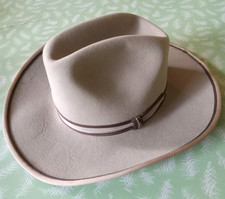 RARE Vintage 40's 50's THOROUGHBRED WESTERN Fedora Hat 6 5/8 New-Mexico