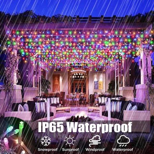 Verbesserte Solar Weihnachtsbeleuchtung, 304 LED Außen Weihnachtsdekoration 8 Modi... - Bild 4 von 7