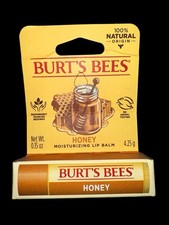 Burt's Bees 100 Natural Moisturizing Lip Balm, Honey with Beeswax New In Box