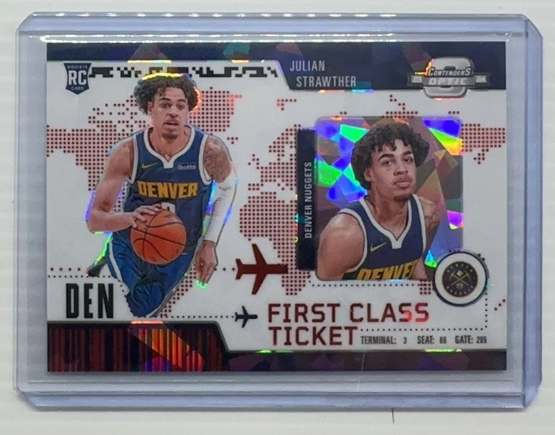 2023-24 Contenders Optic Julian Strawther First Class Ticket RC Red Ice #50/175