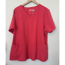 Grey's Anatomy by Barco Women's Scrub Top Fucia Pink 3X Front Pocket V-Neck