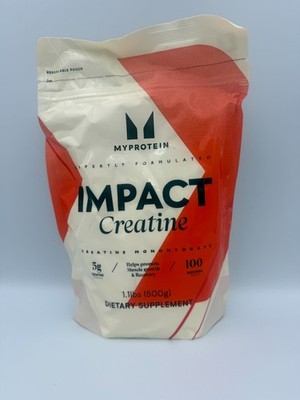 Myprotein Impact Creatine Monohydrate Powder, Unflavored - 500g (100 Servings)