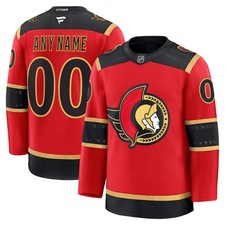 Customizable Ottawa Senator 2025 NHL Alternate Jersey Fanmade