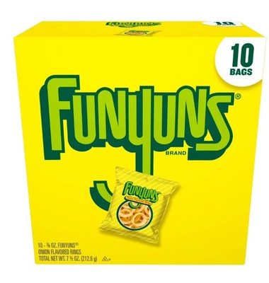 Funyuns Onion Ring Flavored Snack Chips, 10 Count Multipack Free Shipping