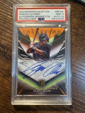 2023 Bowman Inception Autograph - Ignacio Alvarez #BPA-IA Orange Foil /25 Mint 9