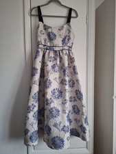 Beautiful New Ladies Coast Occasion Dress Grey Silver Blue Wedding Party Xmas 10