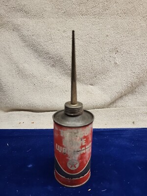 VINTAGE HANDY OILER OIL CAN ADVERTISING TEXACO HOME LUBRICANT TIN 3 ...