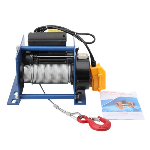 Paranco elettrico a fune 11m/min 1000W micro verricello elettrico set 200-400 kg 30m - Foto 14 di 17