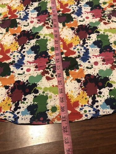 PREMIERE Hombres M Manga Larga Puño Abatible Camisa MULTICOLOR PINTURA SALPICADURAS Salpicaduras Nueva con Etiquetas - Imagen 13 de 13