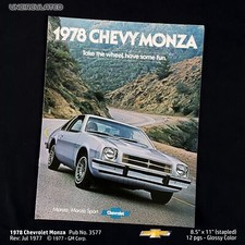 Uncirculated Vintage 1978 Chevrolet Monza 12-pg Color Brochure 3577 Rev Jul 77