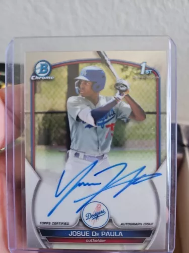 JOSUE DE PAULA 2023 BOWMAN CHROME 1ST AUTOGRAPH DODGERS AUTO 
