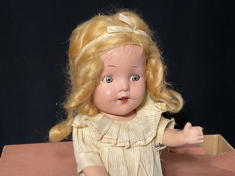 1940's Eugene Composition Adorable Lorrie 13" Doll All Original w/Box